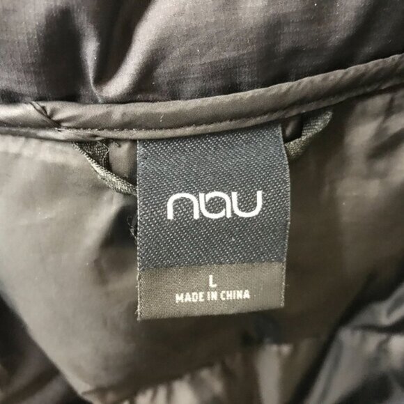 NAU ~ WOMENS LARGE ~ GRAY FULL ZIP DUSTER COAT JACKET ~ DOWN FILLED - Picture 7 of 7